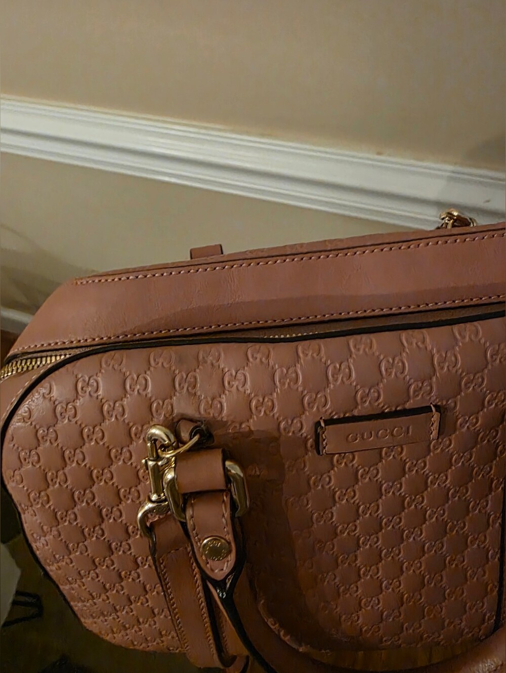 Gucci Soft Microguccissima Medium Crossbody Bag Soft Pink - Picture 9 of 12